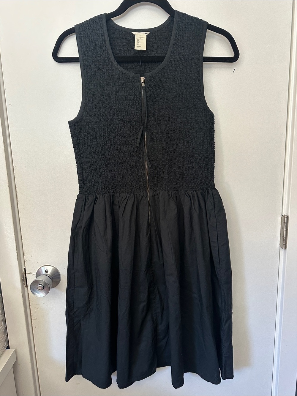 Levi's Black Sleeveless Zip-Front Midi Dress